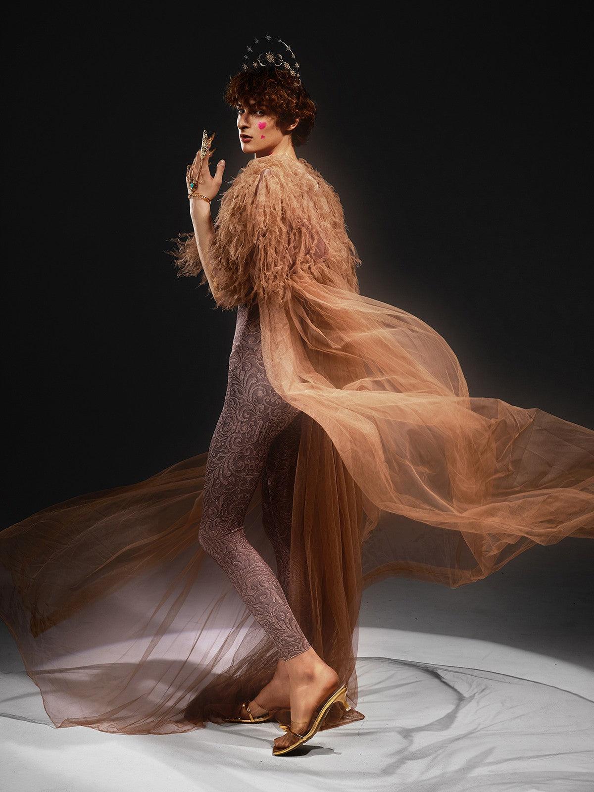 Othello Baskılı Pelerin Tulum