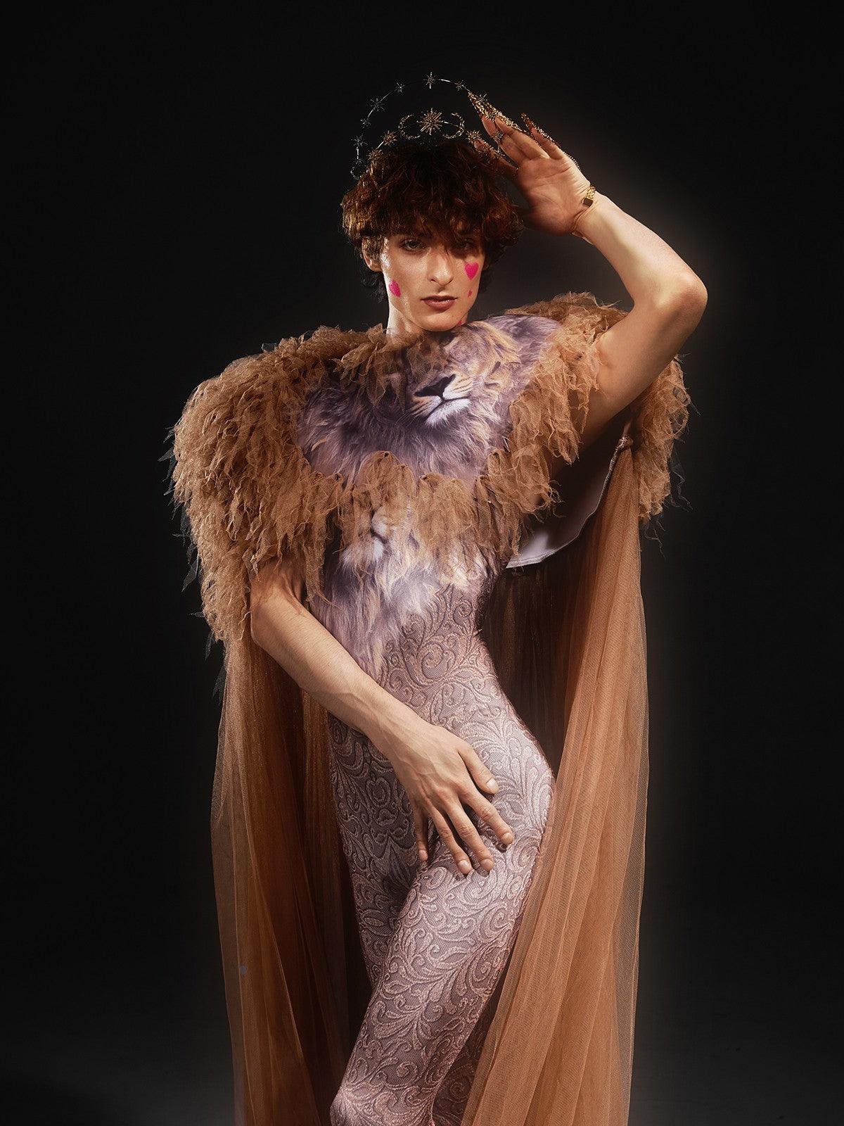 Othello Baskılı Pelerin Tulum