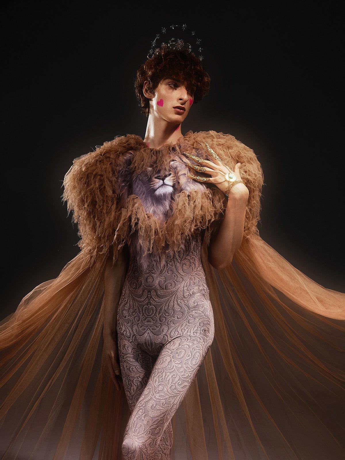 Othello Baskılı Pelerin Tulum