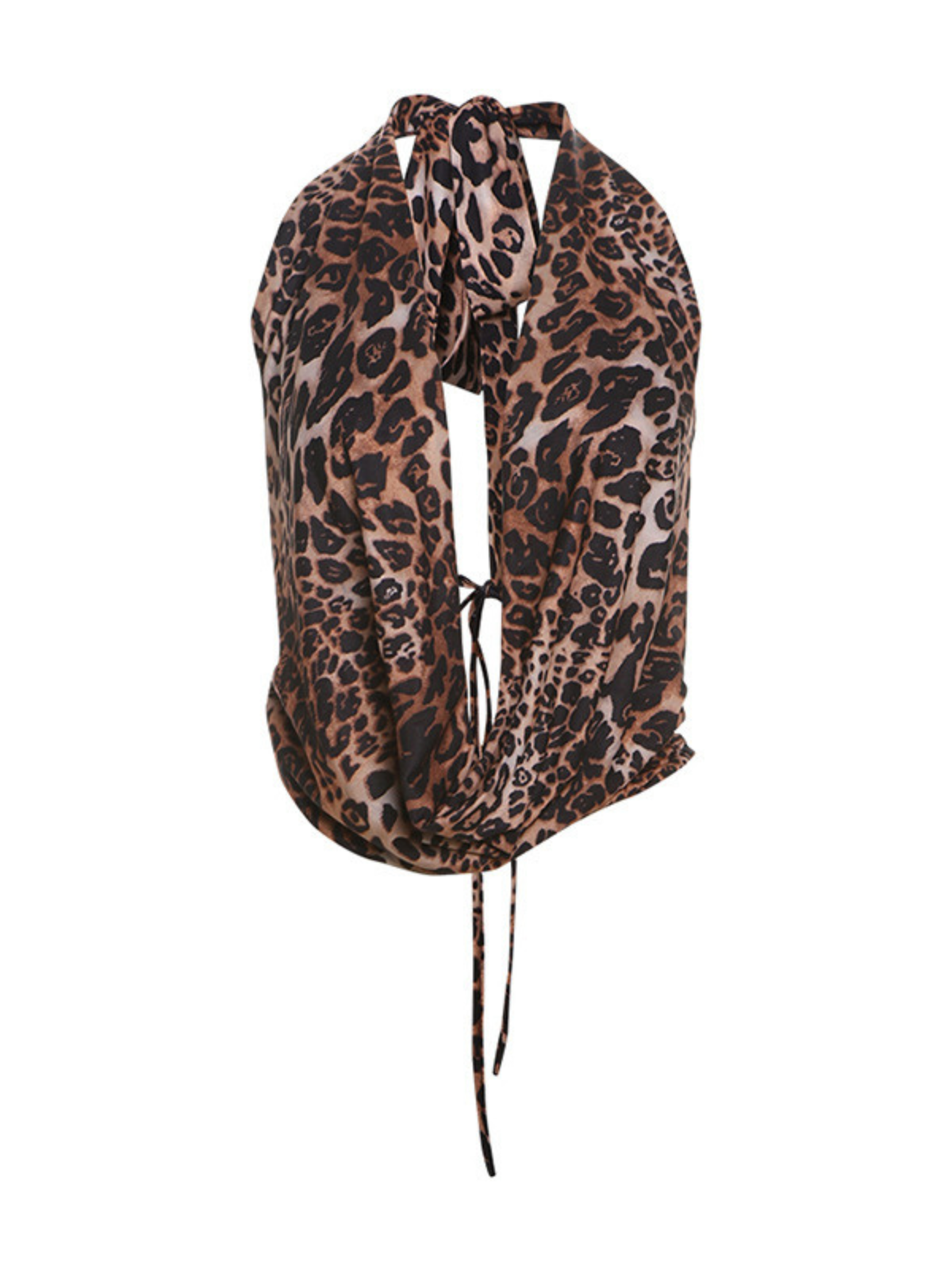 Pyxandor Kapüşonlu Leopar Dantel Detaylı Üst