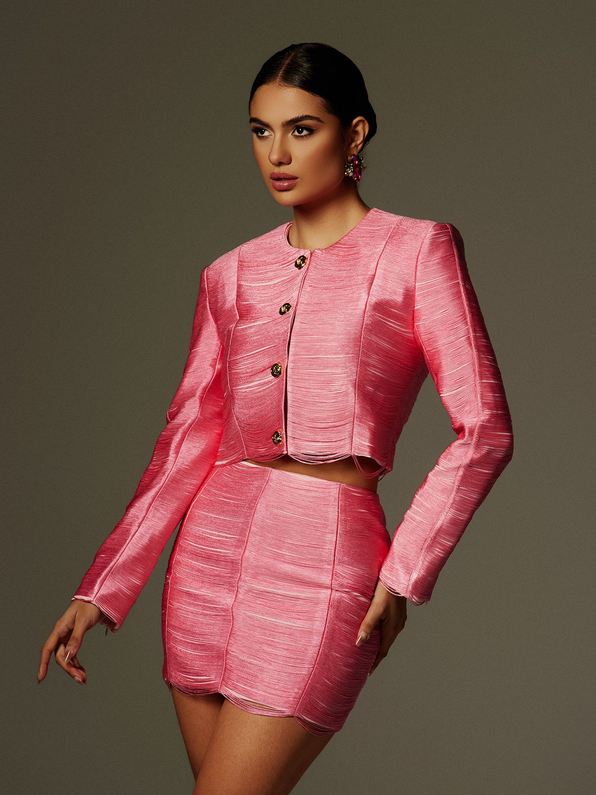 Sagebrush Uzun Kollu Düğmeli Blazer Takım