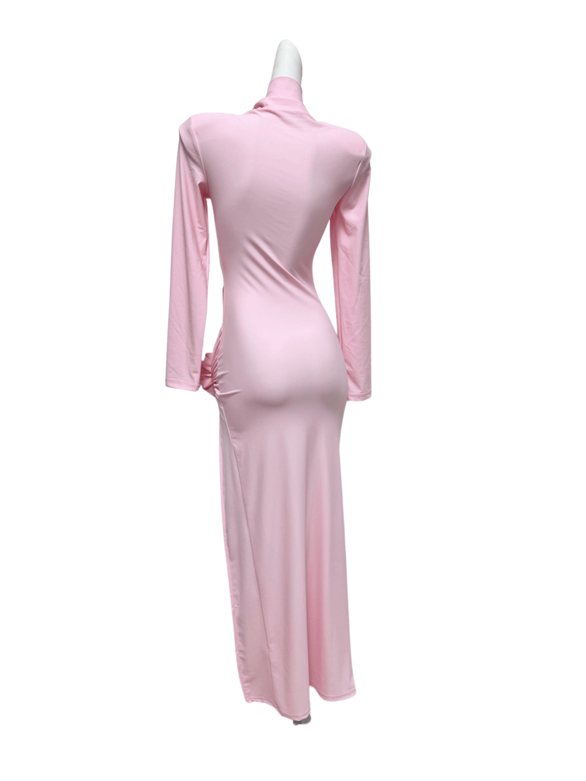 Shiphrah Uzun Kollu Çiçekli Yırtmaçlı Midi Elbise