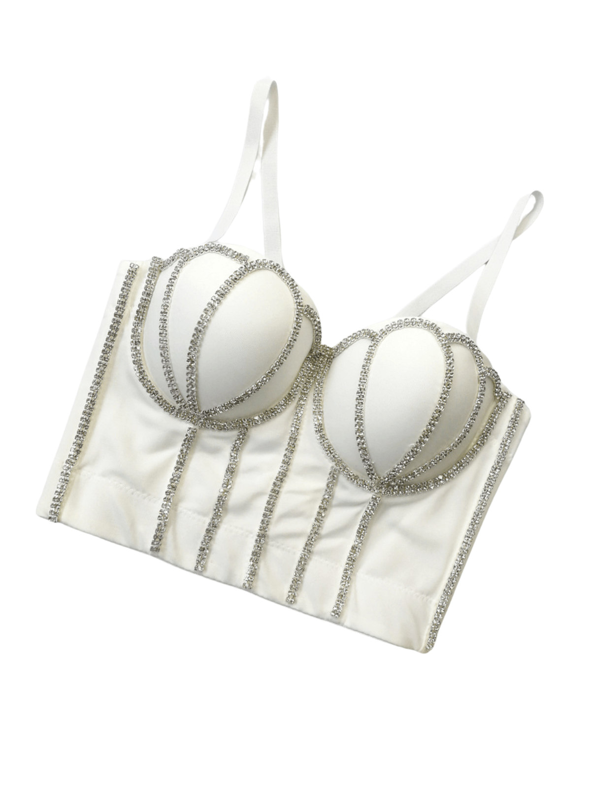 Solveig Kristal Korse Üst Beyaz